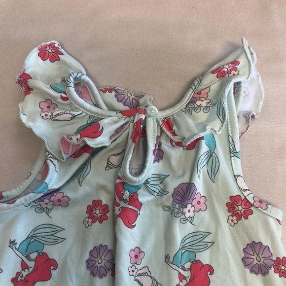 Disney - Little Mermaid Ariel Floral Romper - Mint and Red - Picture 6 of 6